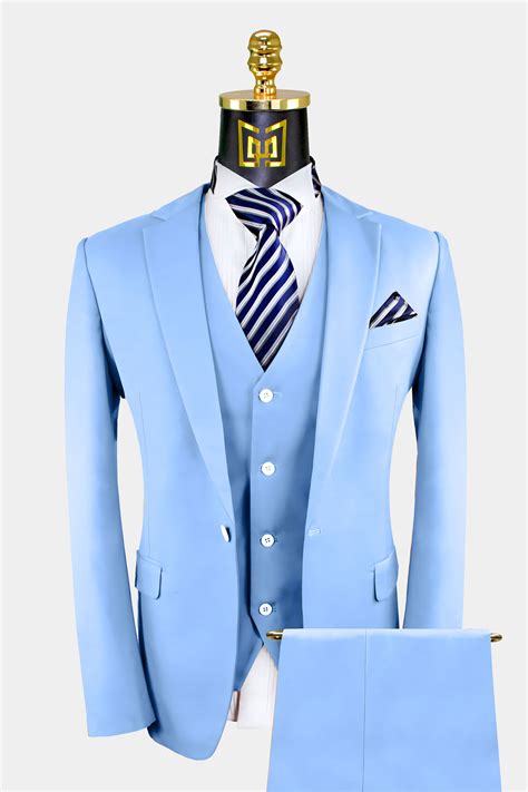 men's light blue suit wedding.